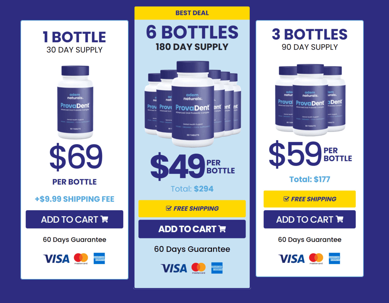 ProvaDent pricing options